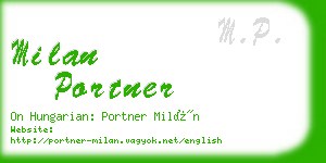 milan portner business card